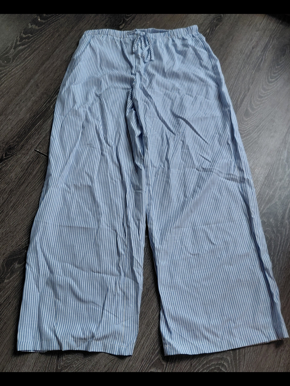 Women Blue Linen Pants